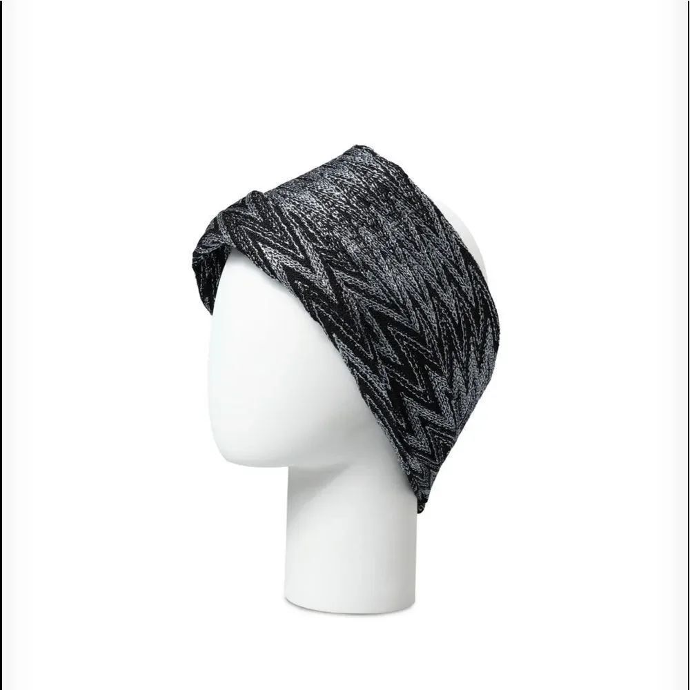 Missoni headband sash knit black silver NWT authentic